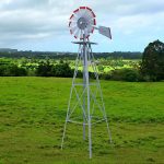 garden windmill metal 8ft windmill yard garden decoration weather rust resistant wind  spinners DAYXEZA