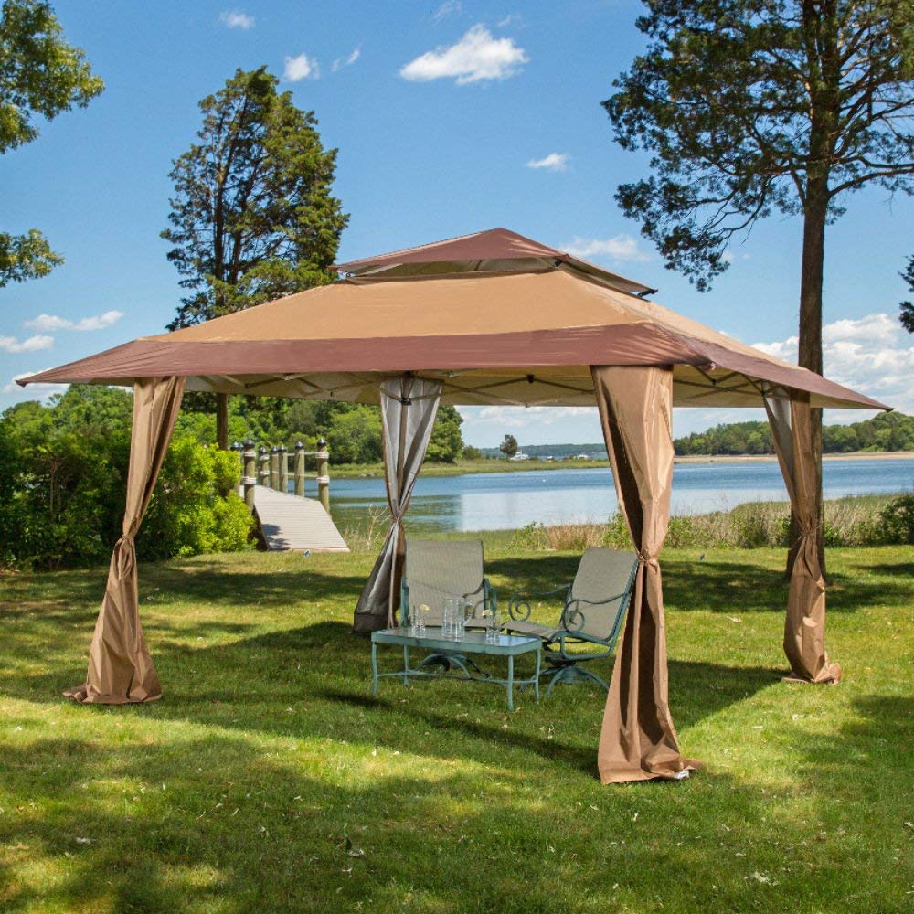 gazebo tent amazon.com : 13 x 13 pop-up canopy gazebo. great for providing extra GBKWQHD