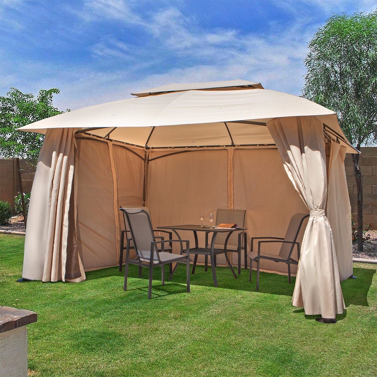 gazebo tent outdoor home 10u0027 x 13u0027 backyard garden awnings patio gazebo canopy tent TZDQHYF