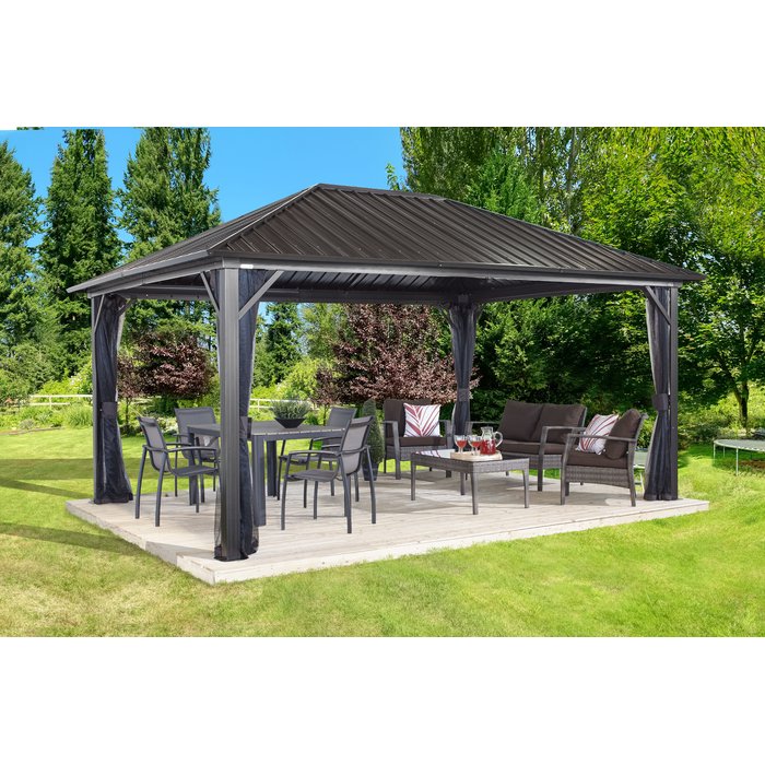 genova aluminum patio gazebo HCLCGEX