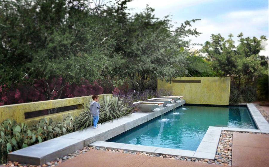 geometric pool design swimming pool bianchi design scottsdale, az UVQHZYX