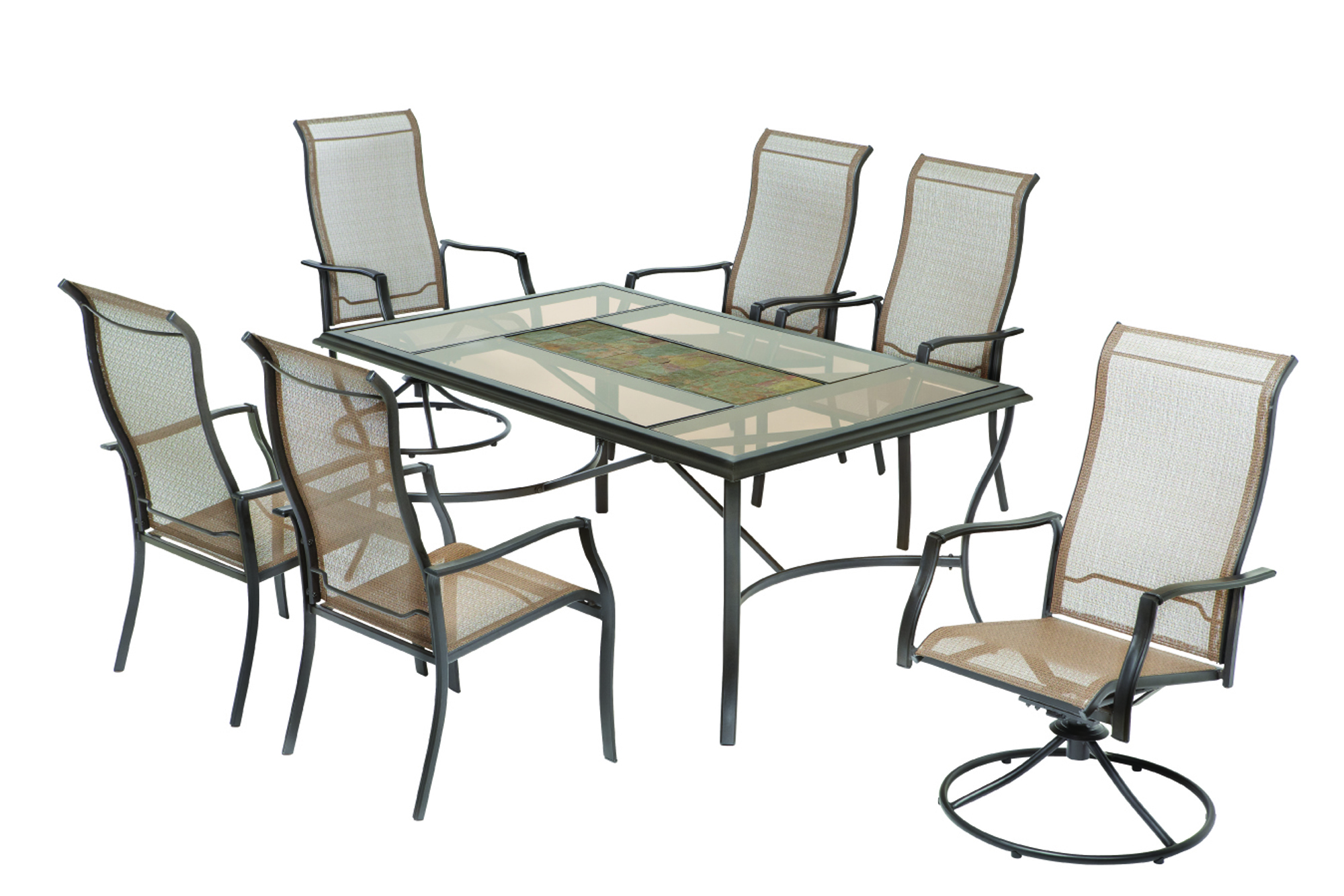 hampton bay patio set casual living u201canselmou201d patio set WZWIKFS