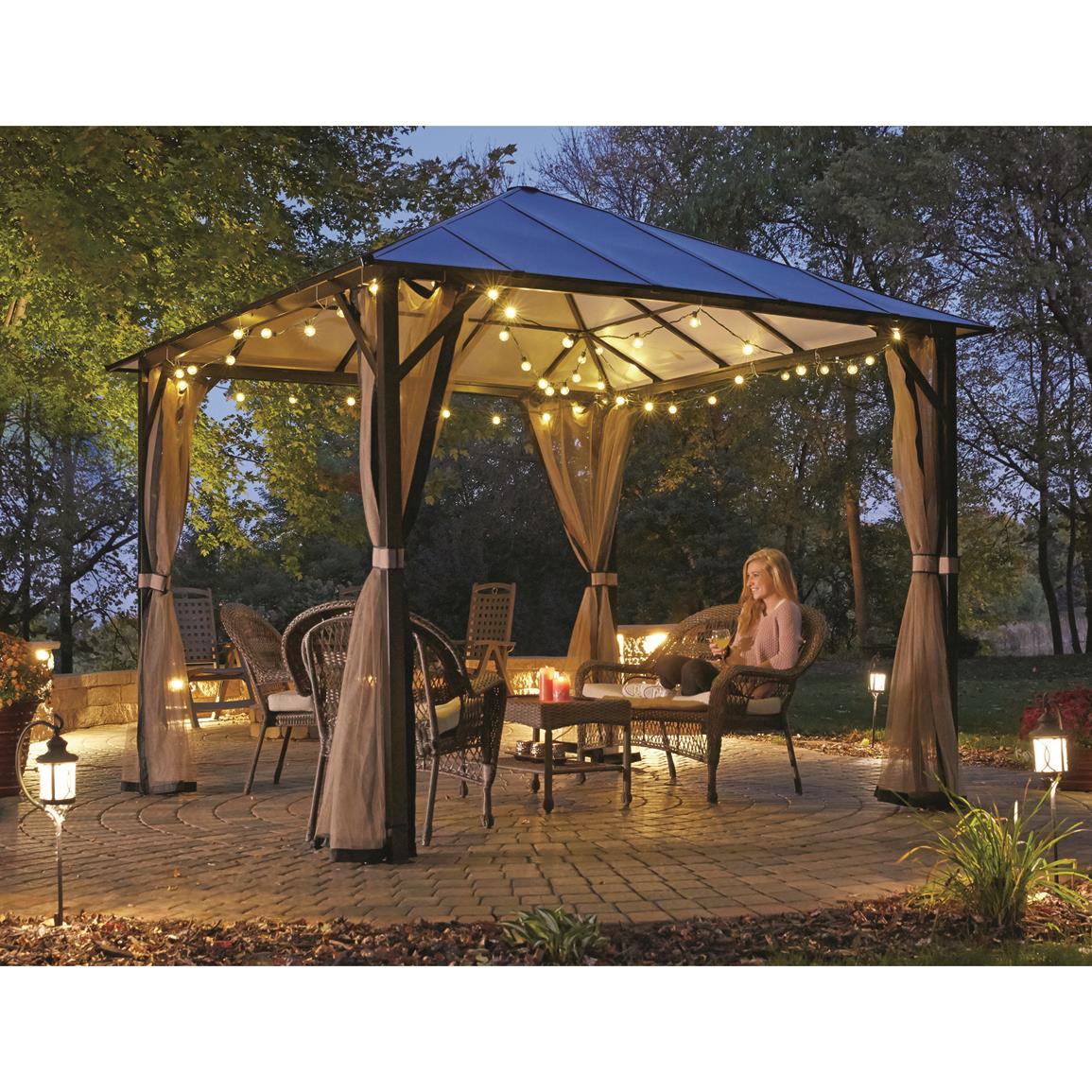 hardtop gazebo hard-top roof for year-round enjoyment UVLTOVY