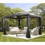 hardtop gazebo sojag meridien 10 x 14 hard-top gazebo with mosquito netting - sojag MFMLTYP