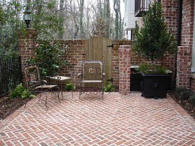 herringbone brick patio. yes. i ::think:: herringbone is my fav. more TJONCPD