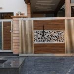 house gate design main gate design: modern houses by ravi - nupur architects ORFWHDW