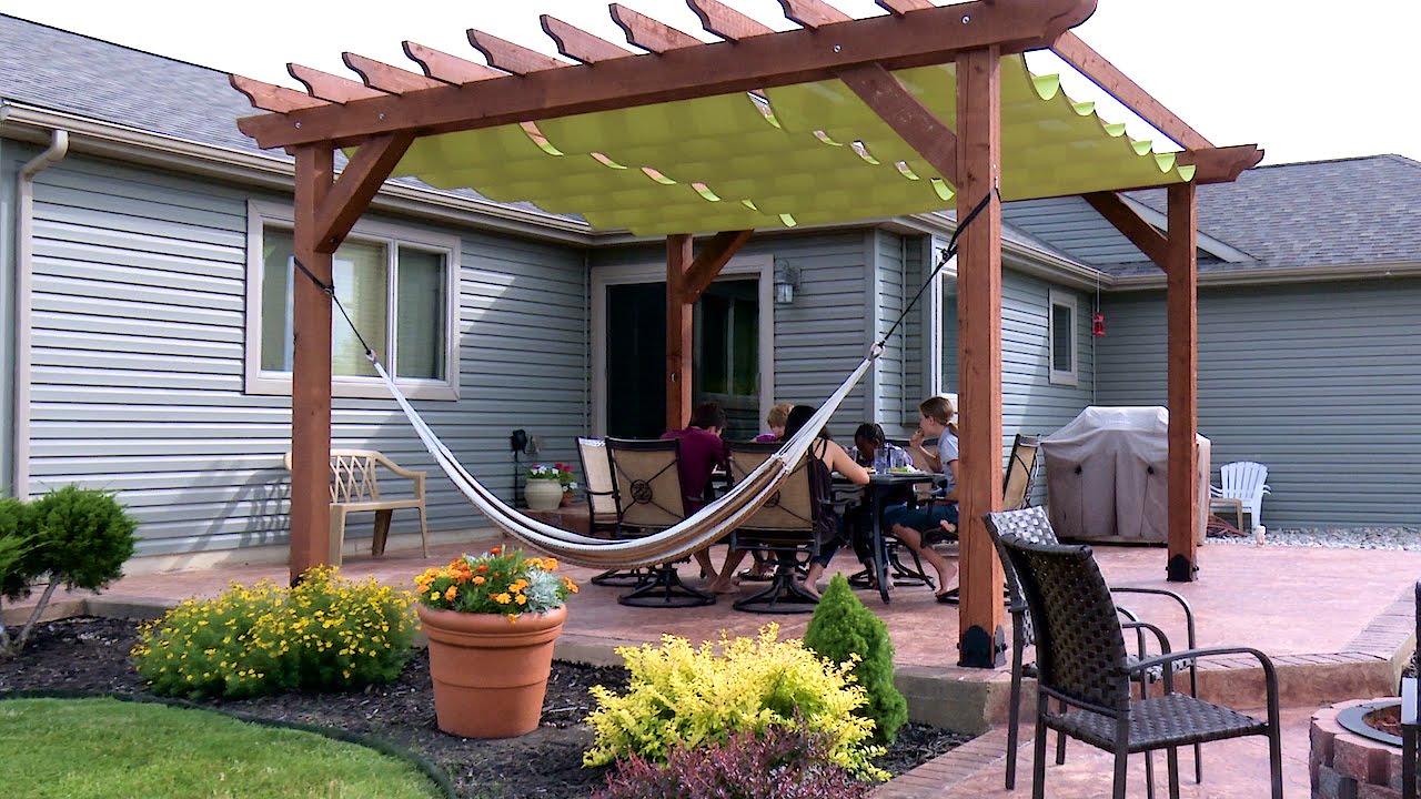 how to make a slide-on wire hung canopy (pergola canopy) - youtube SEOJWDH