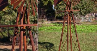 huge rustic garden windmill CSANSGH