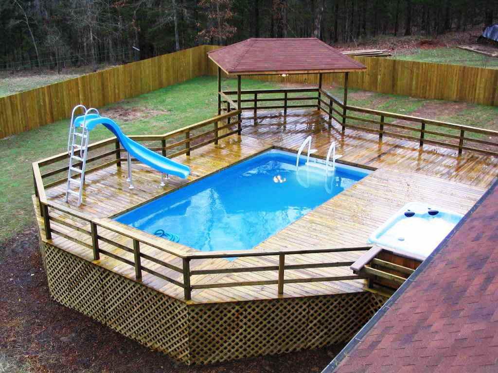 image of: above ground pools with decks cost YMJQOXJ