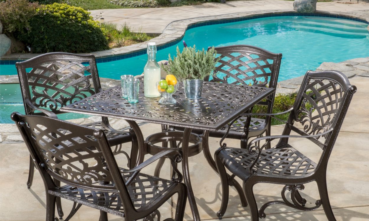 iron patio furniture how to choose the best metal patio set PWPBZAF