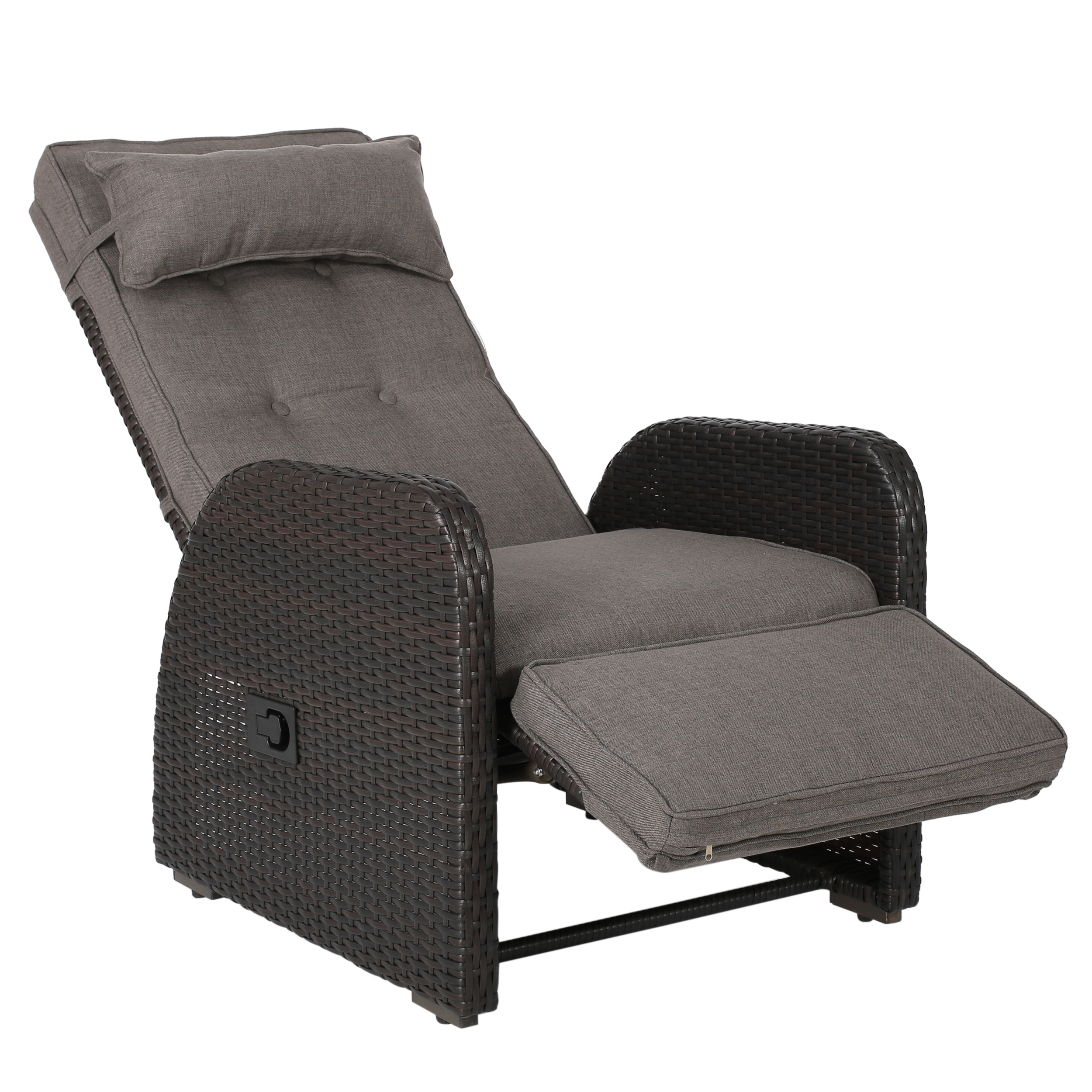 la pelonne outdoor recliner w/ cushion, brown PUVUUPL