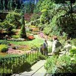 landscape design view of the sunken gardens at butchart gardens MHUDOLC