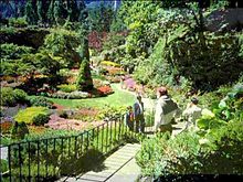 landscape design view of the sunken gardens at butchart gardens MHUDOLC