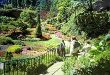 landscaping design view of the sunken gardens at butchart gardens SPVOJCR