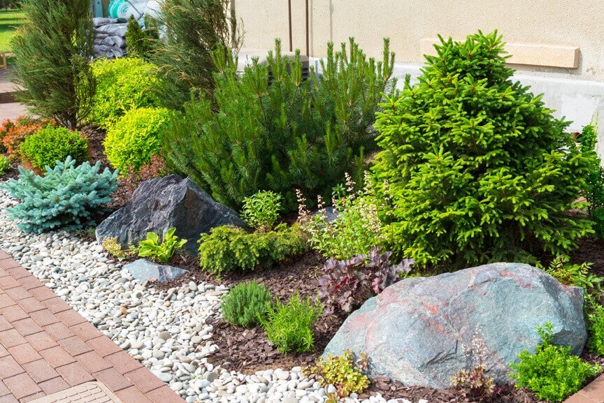 landscaping with rocks how to landscape with rock instead of mulch VMVZPZS