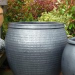 large garden pots extra glazed pot gun metal collar planter woodside QXPUYWB