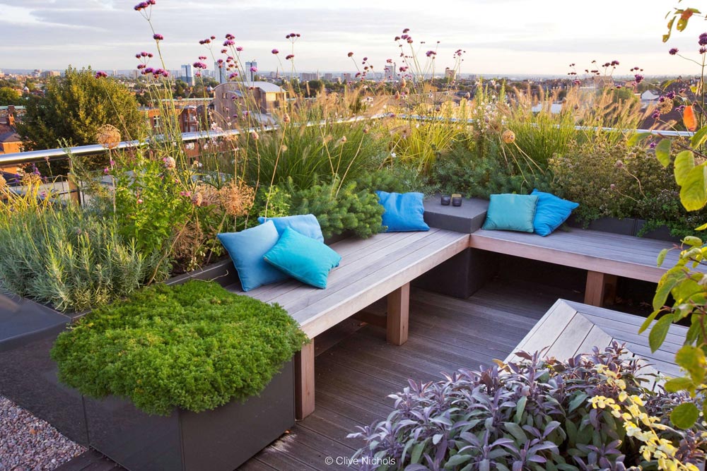 large roof garden | charlotte rowe garden design GNVXFTR