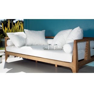 limited teak patio daybed with cushions PCBNQDG