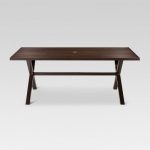 mayhew aluminum top x-base rectangle patio dining table - brown - threshold™ TWFFHJI