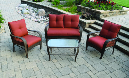 menards patio furniture backyard creations® orchard valley 4-piece deep seating patio set at menards ® PUGXYQW