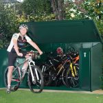 metal bike storage shed for 4 mountain or road bikes ZOHJPZJ