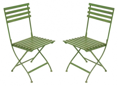 metal garden chairs pair of metal folding garden dining chairs in green pair metal AXYWCMZ