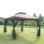 metal gazebo bestmassage 10u0027x 12u0027 outdoor garden gazebo patio canopy party gazebo with ICMJDHB