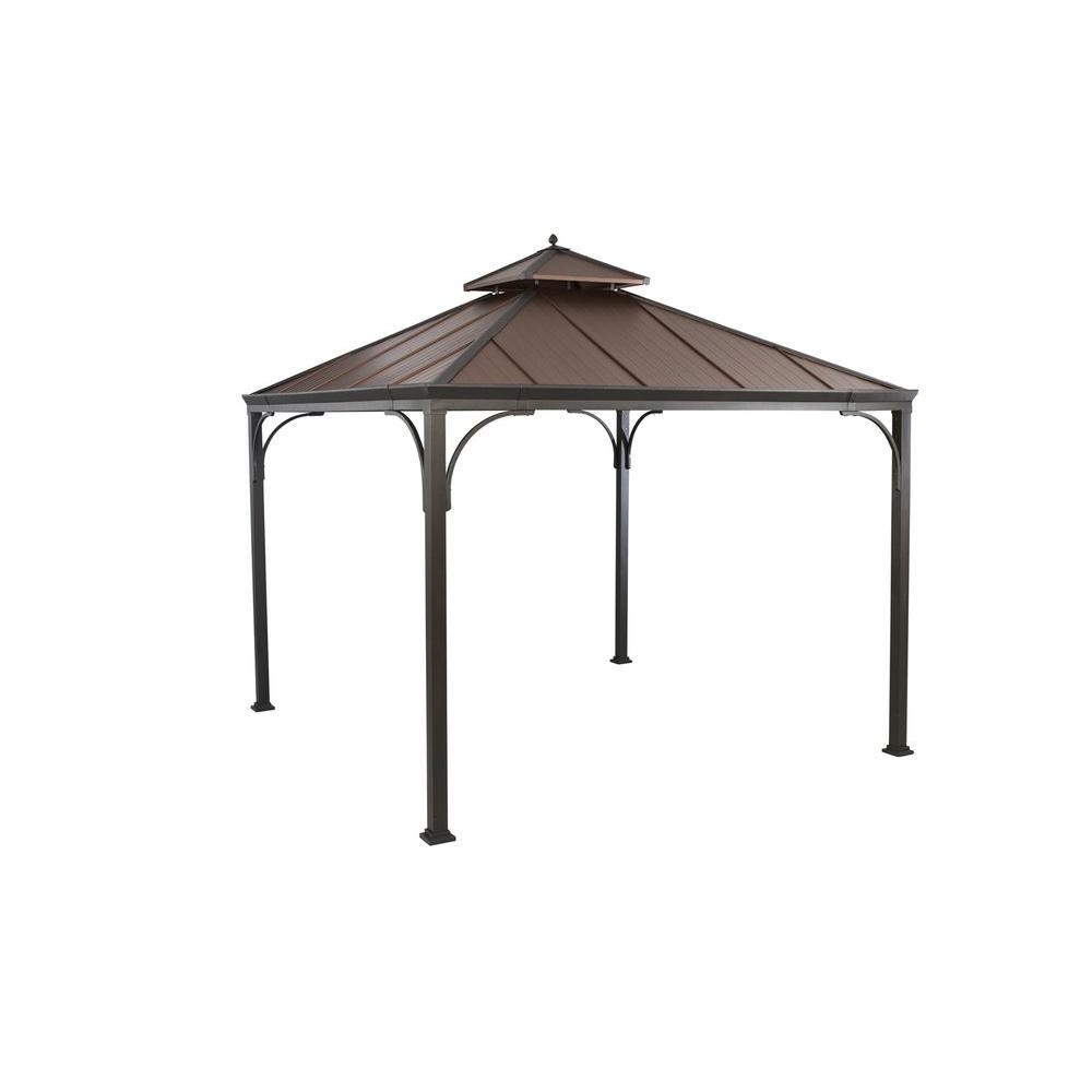 metal gazebo hampton bay harper 10 ft. x 10 ft. gazebo SVHBTZI