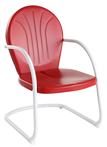 metal outdoor chairs crosley furniture griffith metal outdoor chair - red HIFUZCB