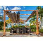 metal pergola aluminum pergola with the look of canadian cedar HATLBGA