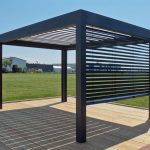 metal pergola self-supporting pergola / metal / with mobile slats - open by xo VVTXLWP