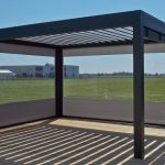 metal pergola self-supporting pergola / metal / with mobile slats ... VKRAABN