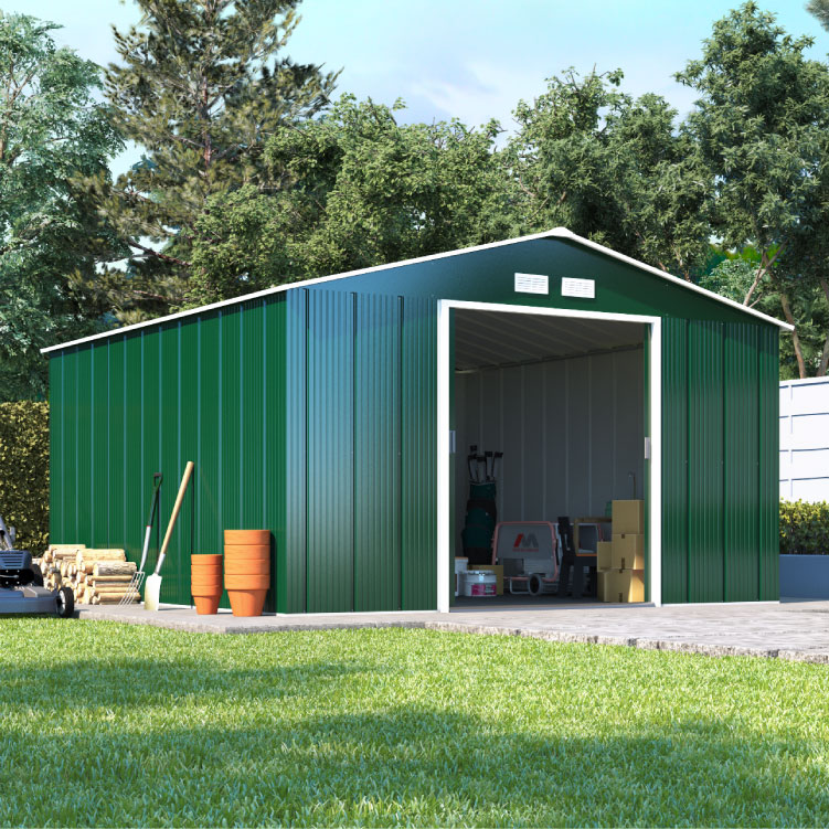 metal sheds billyoh partner apex metal shed - low price double doors apex metal ZCMRBOO