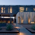 modern landscape design modern home with symmetrical landscape SSNPASF