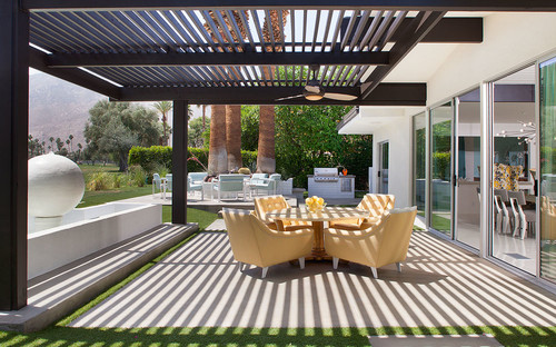 modern pergola with outdoor ceiling fan GNDAMFK