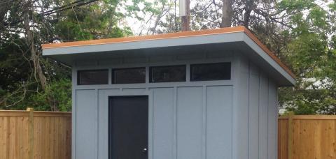 modern sheds two large 36x36 picture windows and modern transoms across the front PEZNAGR