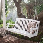 modular porch swings coral coast pleasant bay white curved back porch swing QYETNZC