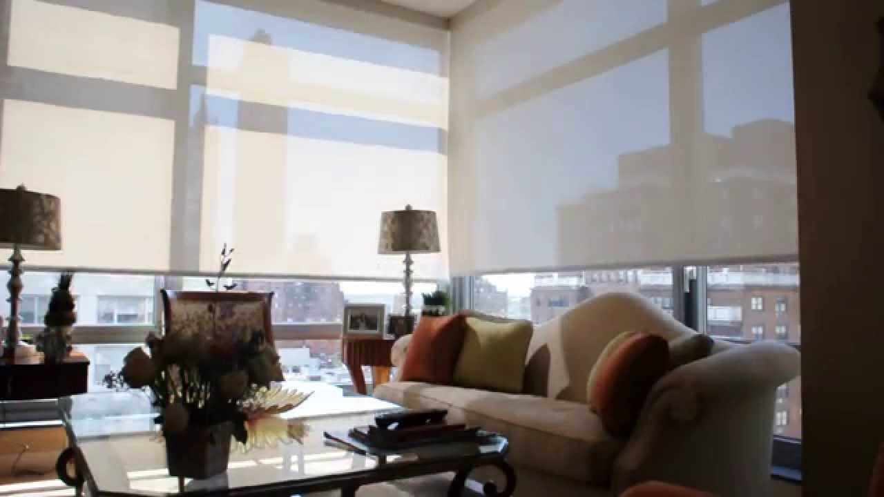 motorized window shades motorized solar shades nyc - installation of motorized solar window shades GHQWFCO