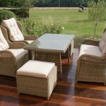 mustique - high back sofa dining set champagne rattan garden set QVWMSIG