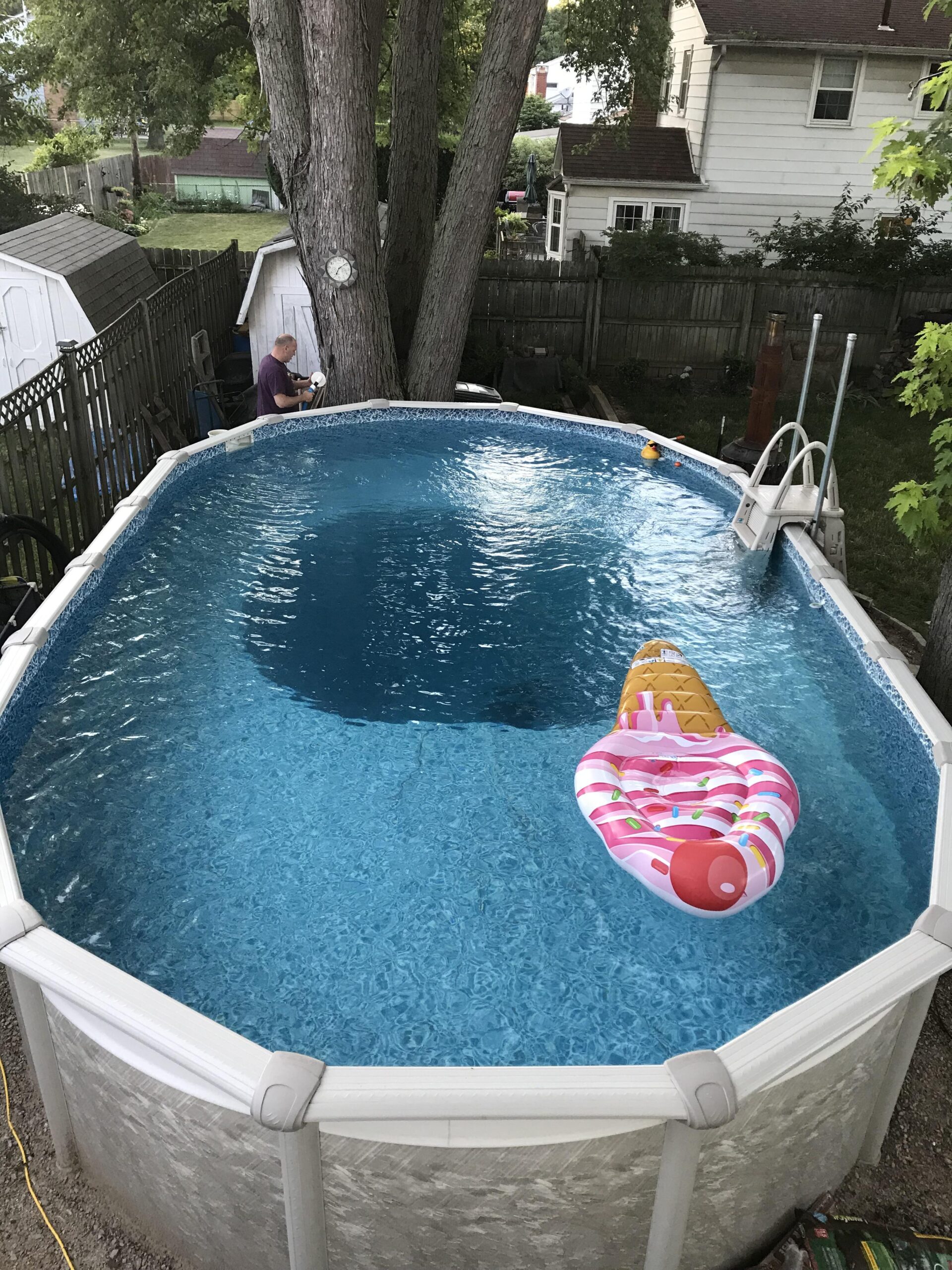 my above ground pool has a 13 foot deep pit. AUKFADV