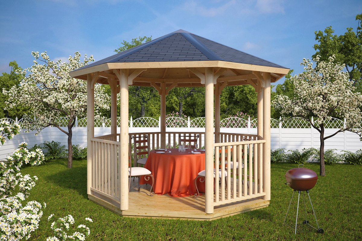 octagonal wooden gazebo elizabeth PFSLRGY