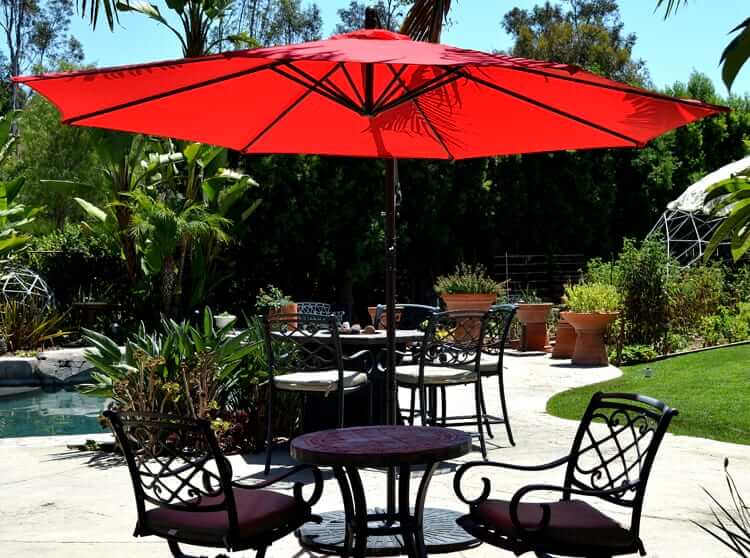 offset patio umbrella - red 10u2032 JJTMNTB