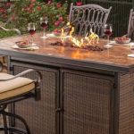 outdoor bar furniture agio-balmoral-fire-bar-table-aluminum-wicker-buckingham XDEQZSY