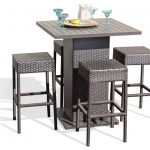 outdoor bar table venus outdoor pub table with bar stools, 5-piece set, backless CGLXHXI