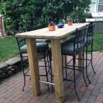 outdoor bar table we wanted a bar height table, so found an old picnic table, TKZBWLI