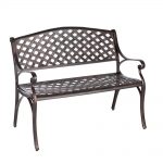 outdoor benches patio sense antique bronze cast aluminum patio bench IQFBRCB