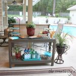 outdoor buffet table using a side table AOOZAKV