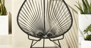 outdoor chair outdoor black acapulco chair + reviews | cb2 LURWKYF