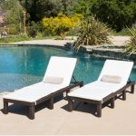 outdoor chaise emelda reclining chaise lounge with cushion (set of 2) KWJQCRQ