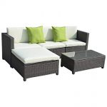 outdoor couch goplus5pc outdoor patio sofa set furniture pe wicker rattan deck couch HLTACTP